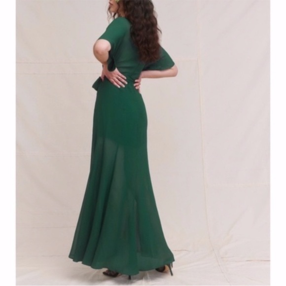 NEW Reformation Winslow Dress Emerald XS - Picture 13 of 17